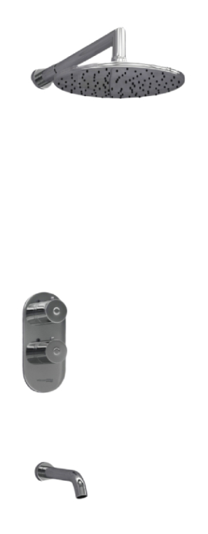 Встраиваемый комплект для ванны WasserKraft Berkel A15030 Thermo с изливом и верхней душевой насадкой