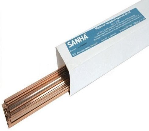 Припой Sanha твердый медный, 1 кг (84939)