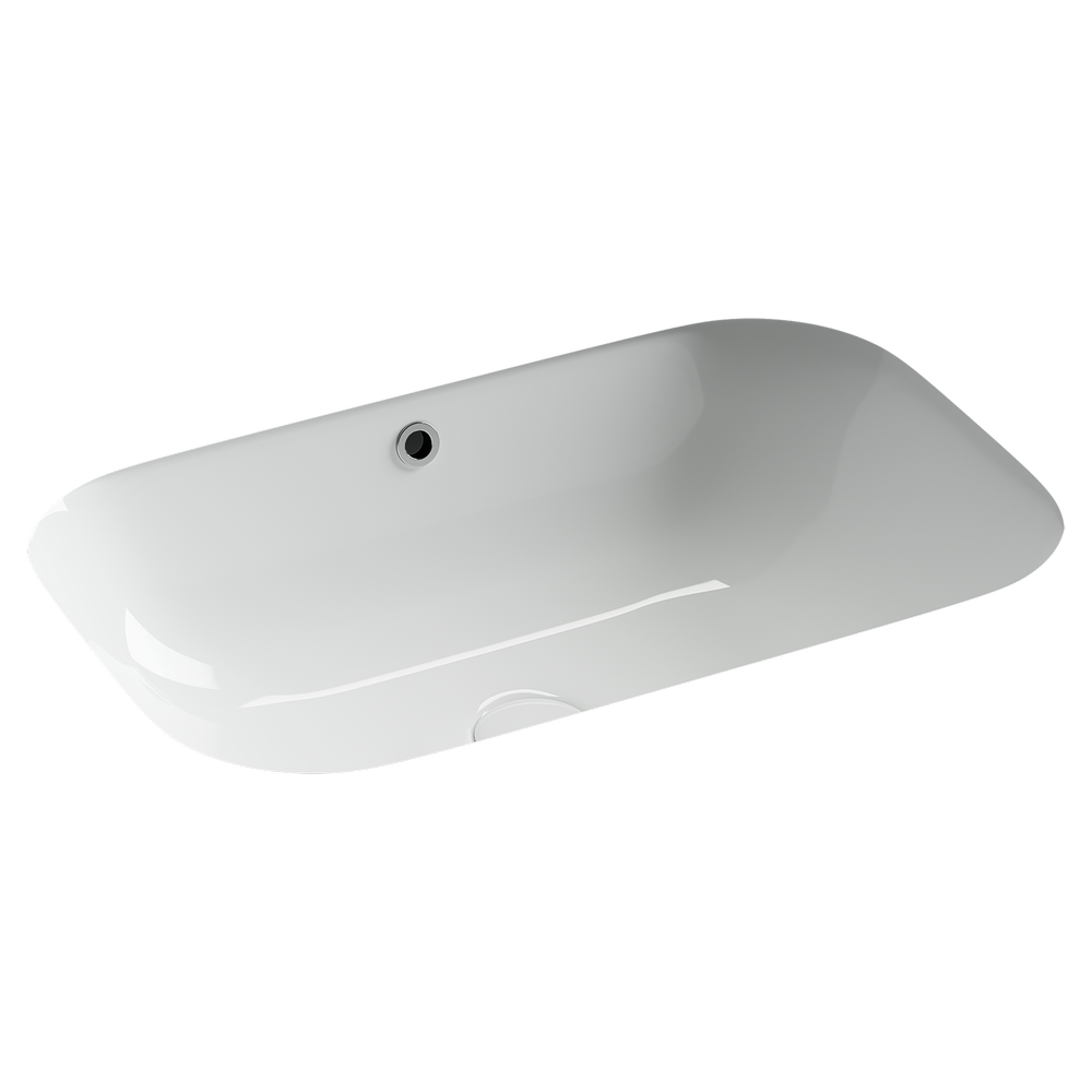 Раковина встраиваемая снизу Ceramicanova Era,  c отверстием слива - перелива, 610x405x190мм, белый, арт.CN15007