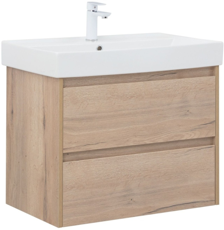 Тумба под раковину Aquanet Nova Lite 75 дуб крафт (2 ящика) 00287902