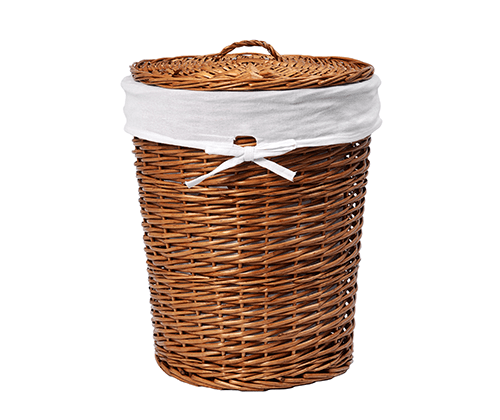 Плетеная корзина для белья с крышкой WasserKraft Leine WB-350-L