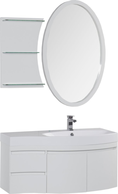 Комплект мебели Aquanet Опера 115 белая R (169654+00169399+169607)