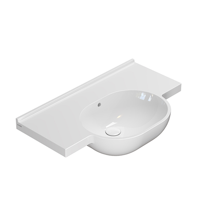 Раковина Globo ME080BI MODE размер 80х49 см, h20 см, крепление в комплекте, цвет белый