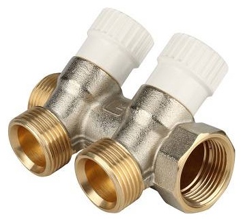 Коллектор Luxor CP 452 3/4 2 выхода 3/4"ЕК с перекрывающими кранами (68512802)