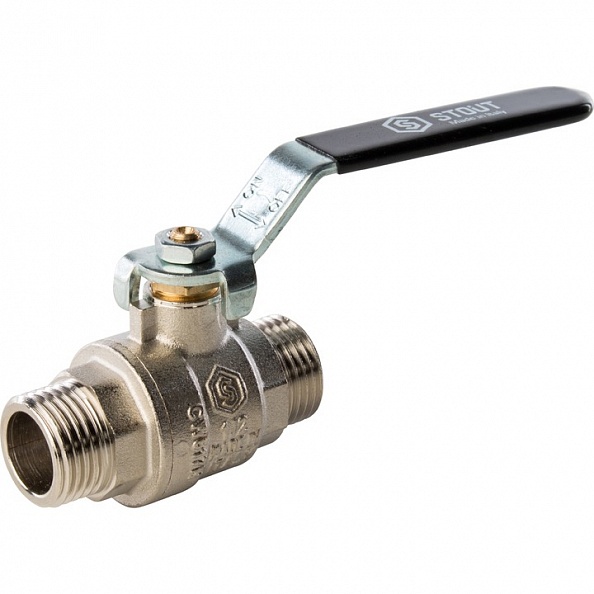 STOUT Кран шаровой полнопроходной, НР/НР, ручка рычаг 1 1/4" (SVB-0005-000032)