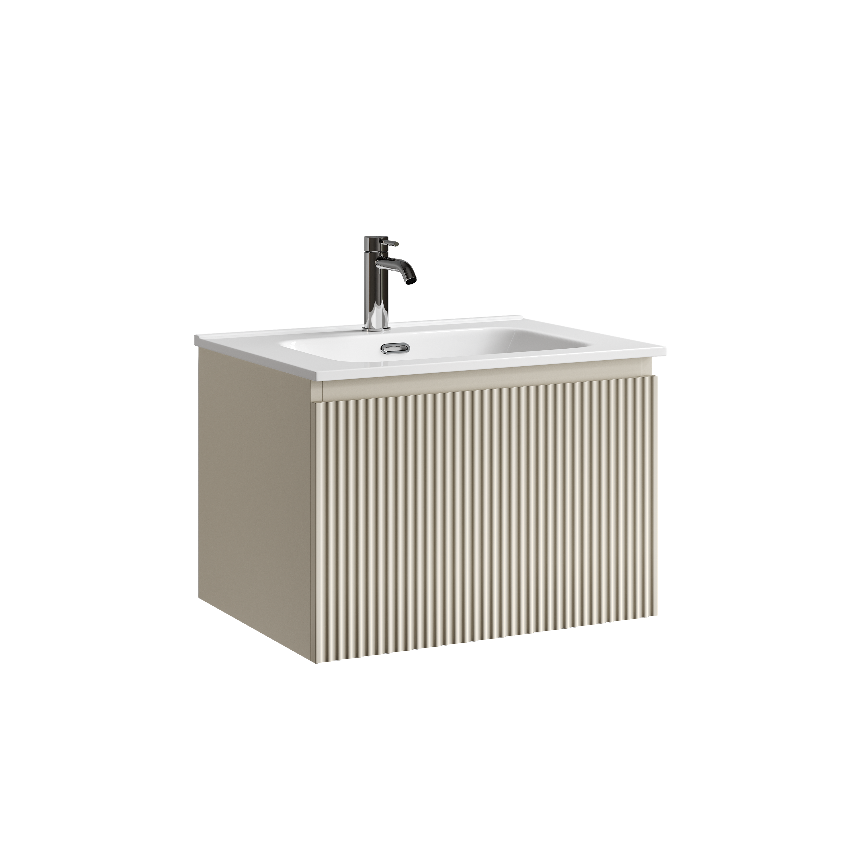 Тумба подвесная SANCOS Snob R 1.0 590х445х406, c одним ящиком оснащенным доводчиками, Beige Soft , арт. SNR1.060CE