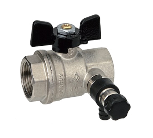 Кран шаровой Bugatti 3/4" ВВ со сливным клапаном (бабочка) серия Oregon 03320013 (03320013)