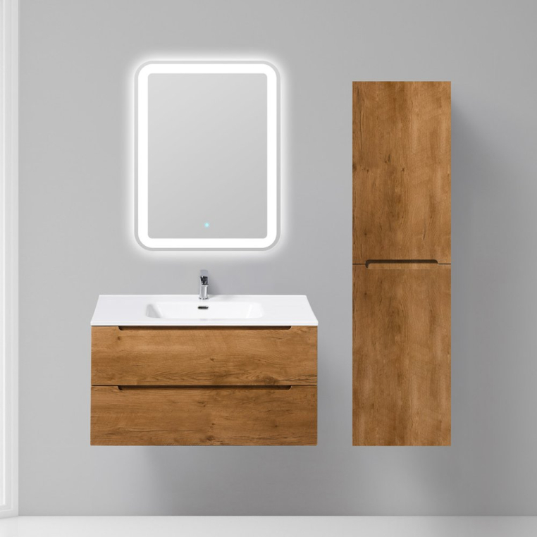 Комплект мебели BelBagno Etna 90 rovere nature (ETNA-900-2C-SO-RN-P+BB900ETL+SPC-GRT-900-800-LED-TCH)