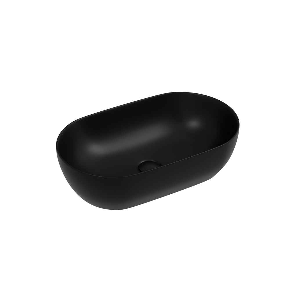 Раковина накладная овальной формы CERAMICANOVA Twist 500x300x140, черный матовый, арт. CN12001MB