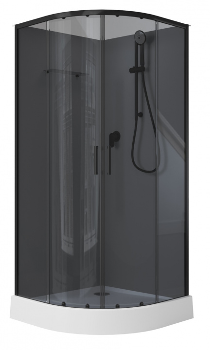 Душевая кабина Aquanet Passion EVO R 00267259 black 90x90 набор 4