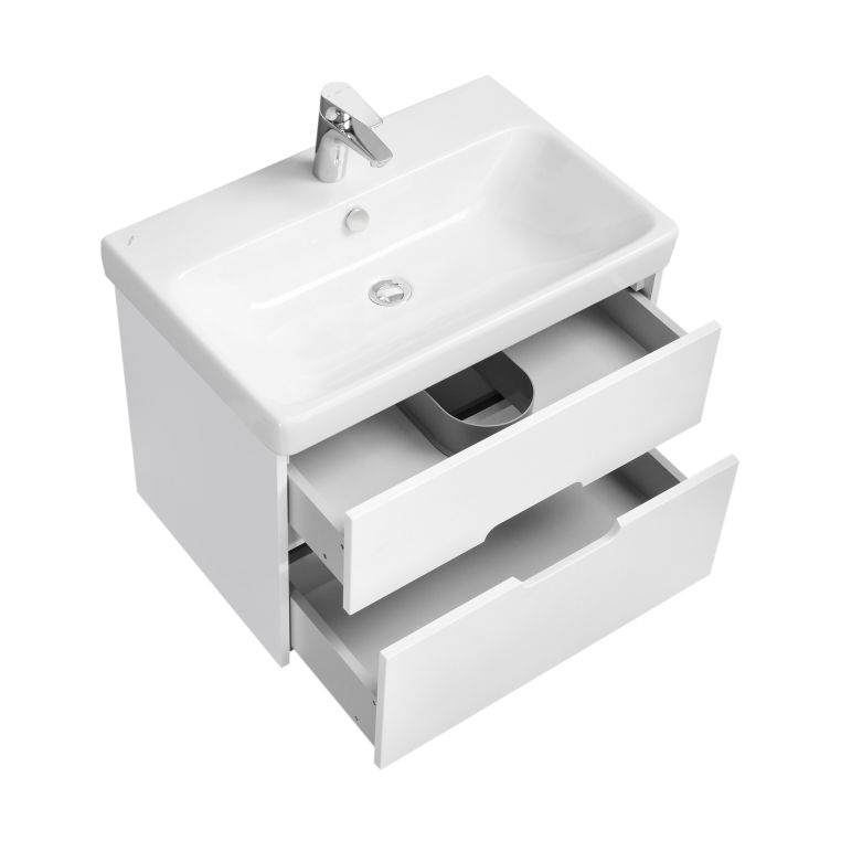 Тумба с раковиной Aquaton Оливия 70 1A2543K0OL010  белый матовый