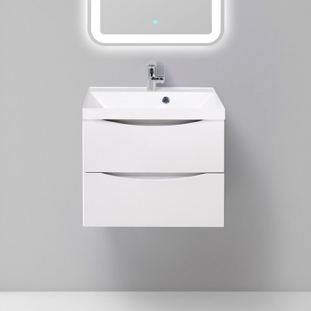Тумба под раковину BelBagno Marino 60 bianco opaco (MARINO-600-2C-SO-BO-P)