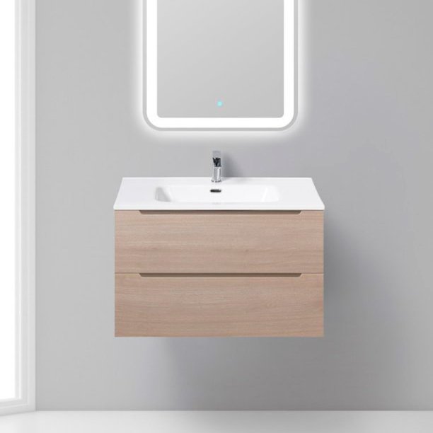 Тумба с раковиной BelBagno Etna 80 rovere grigio (ETNA-800-2C-SO-RG-P+BB800ETL)