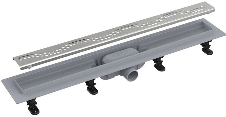 Душевой лоток AlcaPlast Simple с решеткой и опорами APZ8-650M комбинированный  затвор