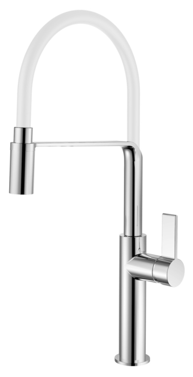 Смеситель для кухонной мойки RUSH (MS9035-35White) с гибким изливом