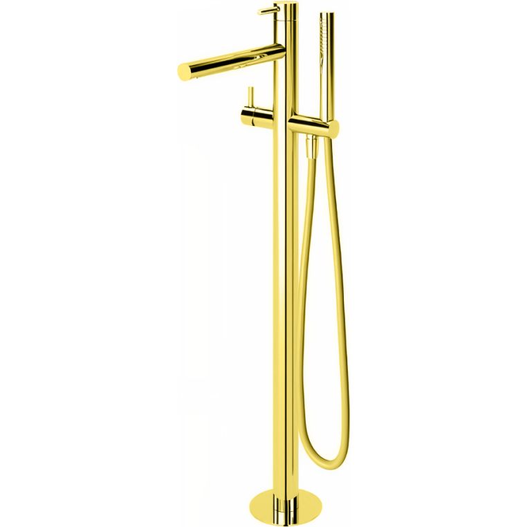 Смеситель Cezares Czr CZR-B-VDP-03 для ванны с ручным душем напольный золото