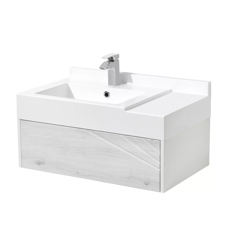 Тумба с раковиной Aquaton Сакура 80 1A2364K1SKW80