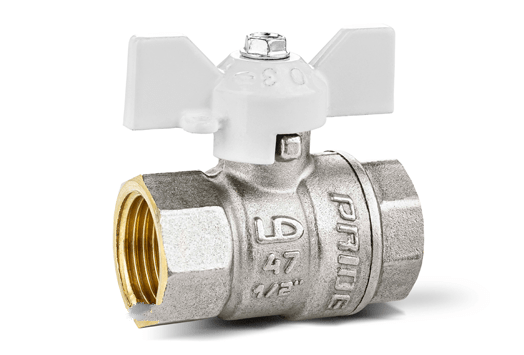 Кран шаровой LD 3/4" ВВ (бабочка) серия Pride 47.20.В-В.Б (white) (47.20.В-В.Б (white))