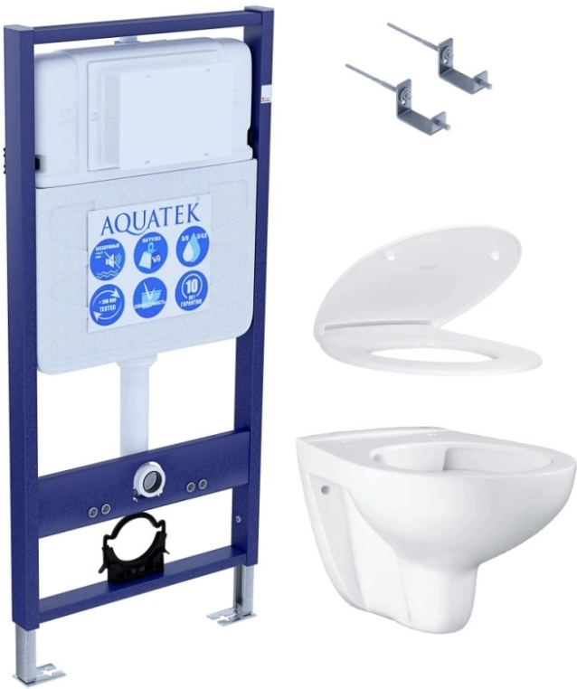 Комплект Aquatek рама INS-0000012+Aquatek крепления KDI-0000002+унитаз Grohe 39427000+сиденье 39493000