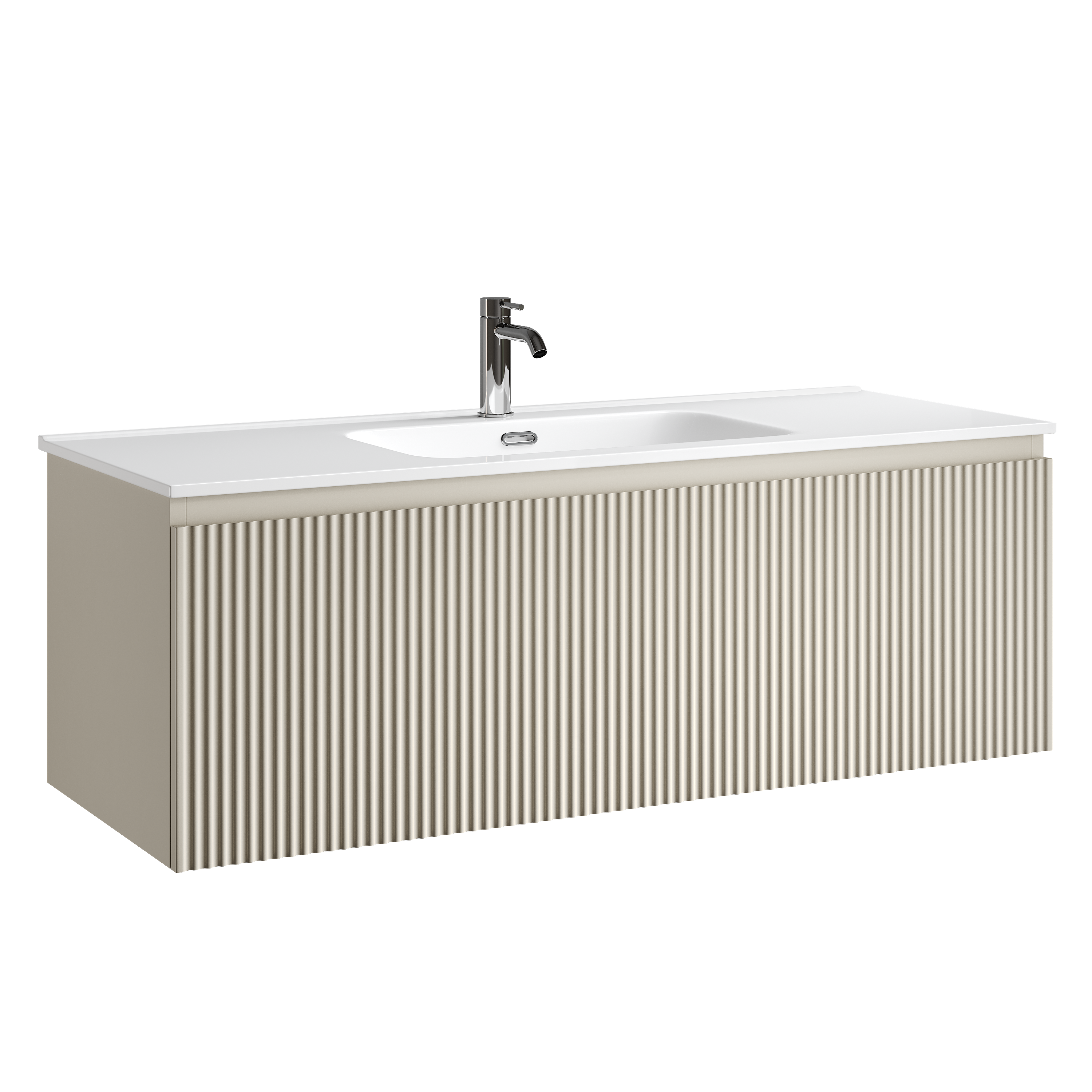 Тумба подвесная SANCOS Snob R 1.0 1195х445х406, c одним ящиком оснащенным доводчиками, Beige Soft , арт.SNR1.0120CE