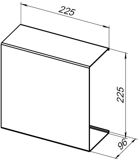 Полка Aquanet Магнум 22,5x22,5 белая, квадрат