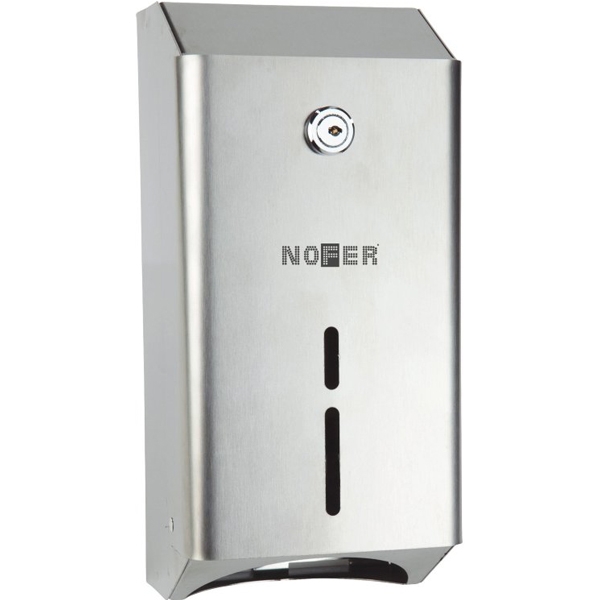 Диспенсер для бумажных салфеток/листовой туалетной бумаги Nofer 05107.B на 2 рулона, глянцевый