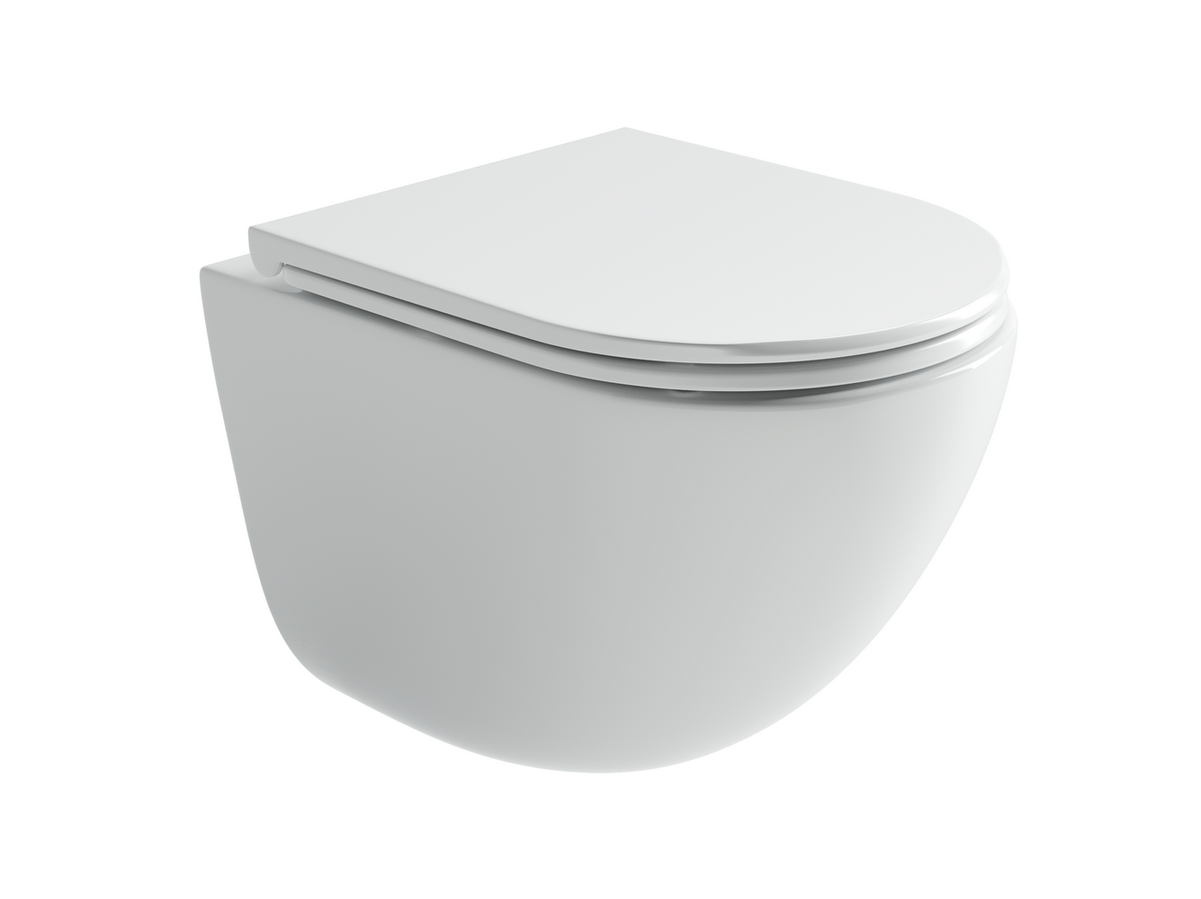 Подвесной унитаз Vogue Торнадо безободковый, с ультратонким сиденьем с микролифтом и функцией быстрого снятия, с креплением скрытого монтажа, белый