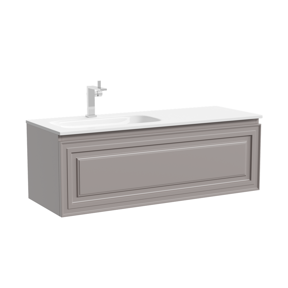 Тумба подвесная SANCOS Very  левая 1195х445х406, c одним  ящиком оснащенным доводчиками, Doha Soft , арт.VR120LSM