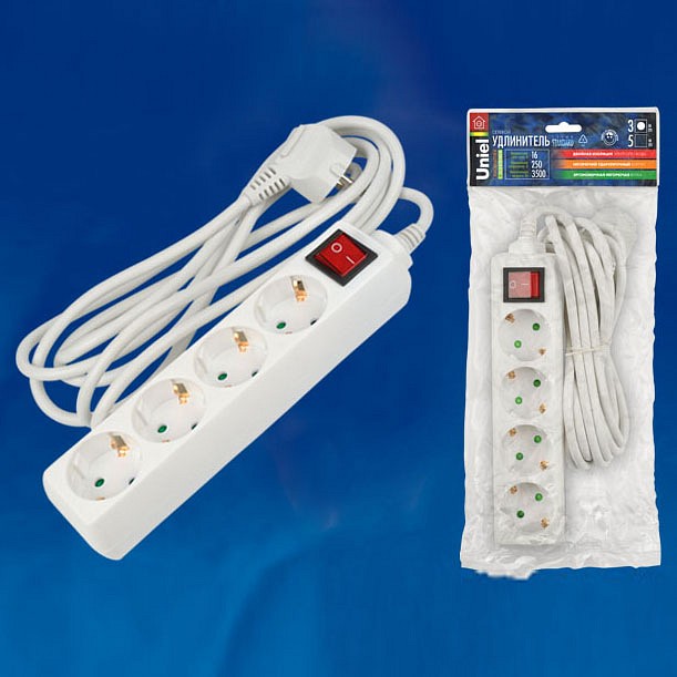 Сетевой фильтр Uniel S-GCD4 S-GCD4-3B