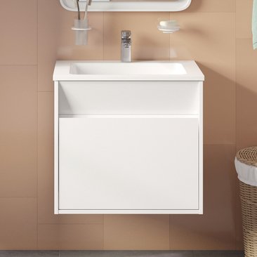 Тумба с раковиной IDDIS Esper 60 подвесная, белая (ESP60W0i95+4506000i28)