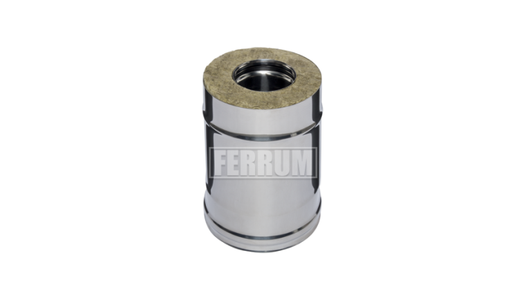 Сэндвич труба Ø115x200, 250мм (0.8мм нержавейка) Ferrum (a031488)