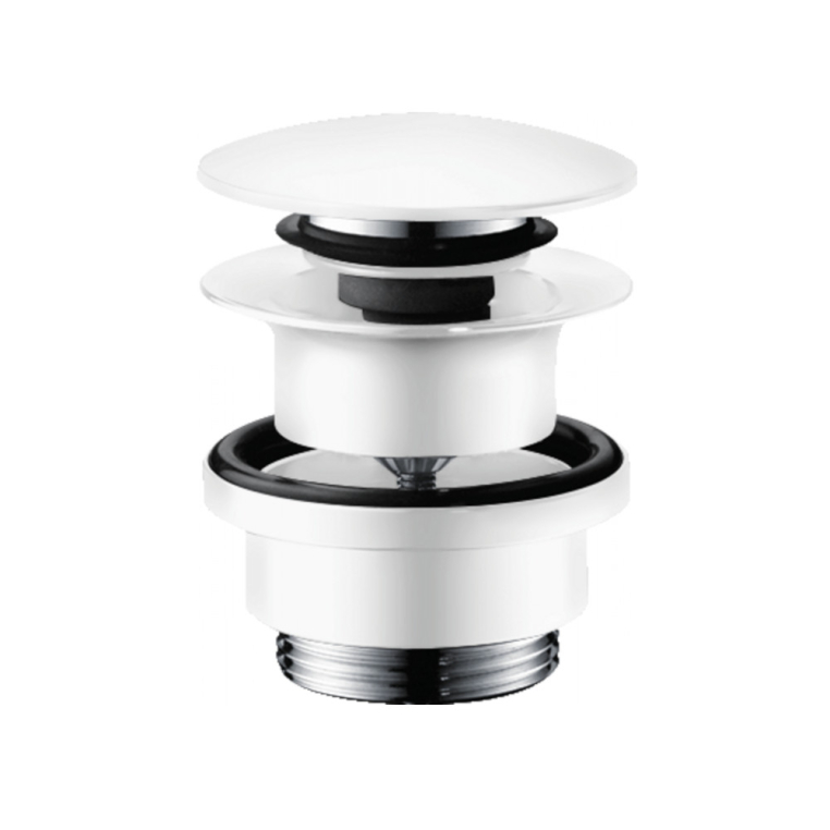 Донный клапан Push-open для раковины Hansgrohe 50100700 белый матовый
