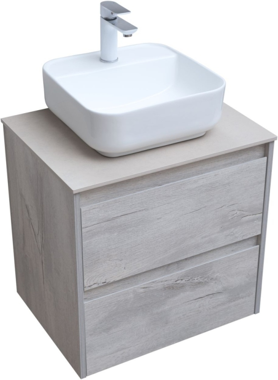 Тумба под раковину Aquanet Nova Lite 60 дуб белый (2 ящика) 00287874