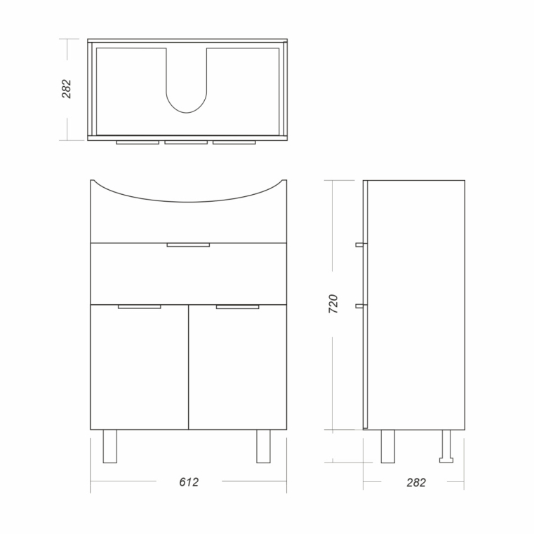 Зеркало Sanita Luxe Best 65-30 BSTSLMR65239W1 бетон