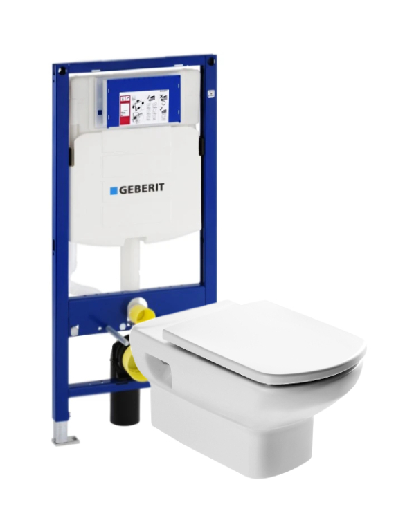 Унитаз с инсталляцией Roca Dama Senso 346517000+Geberit Duofix 111.300.00.5+сиденье ZRU9000040
