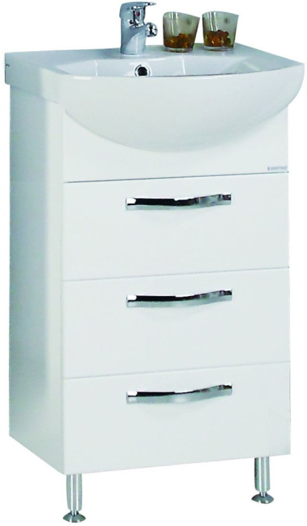 Тумба с раковиной Aquaton Ария 50 Н (1A1402K0AA010) белая