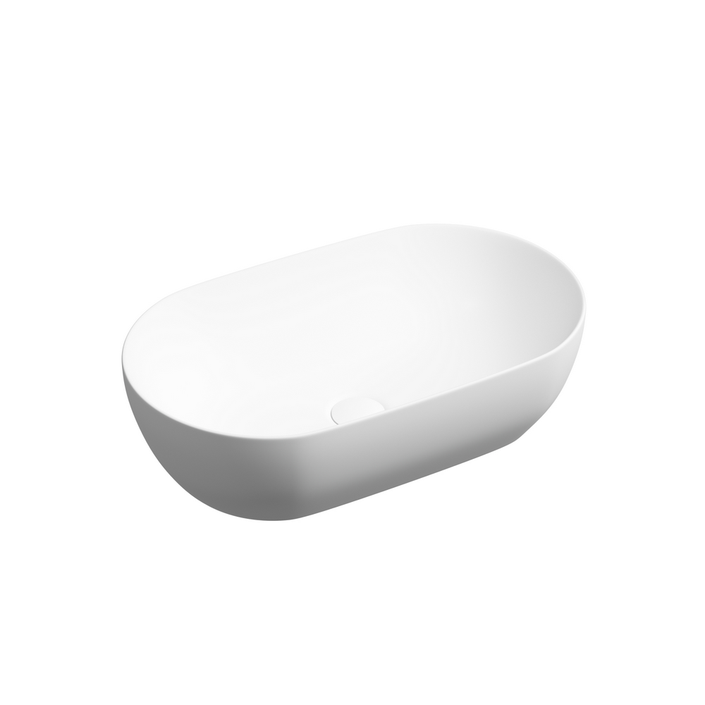 Раковина накладная овальной формы CERAMICANOVA Twist 500x300x140, цвет белый матовый, арт. CN12001MW