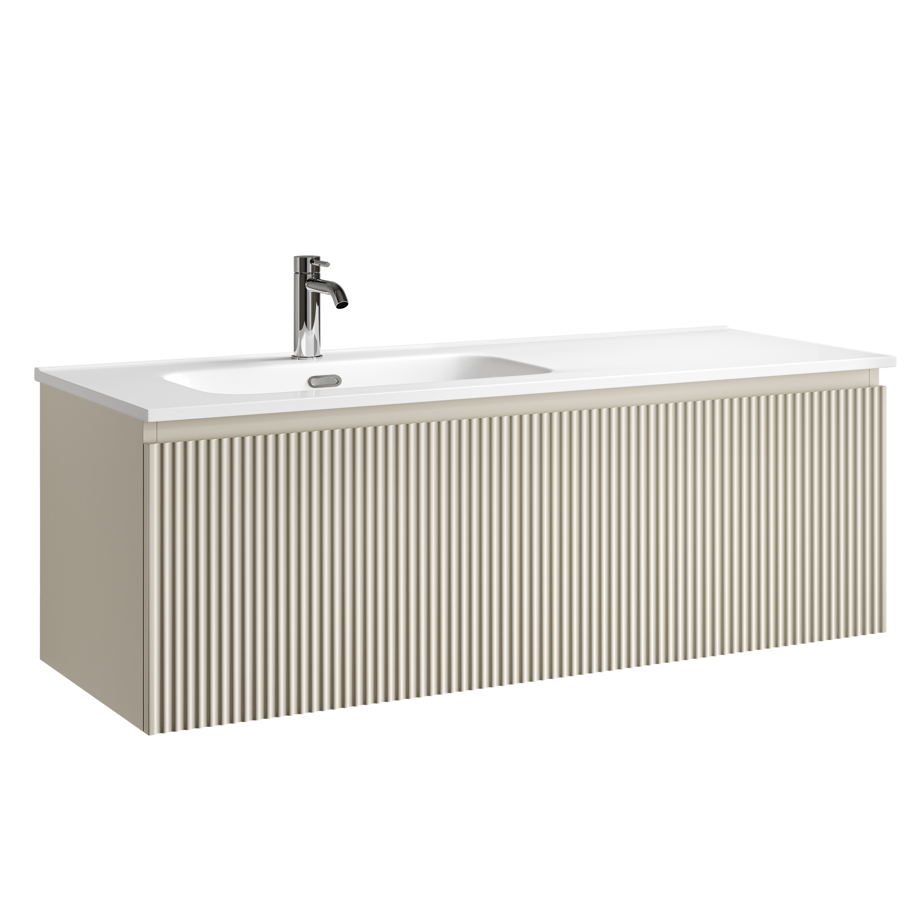 Тумба подвесная SANCOS Snob R 1.0 1195х445х406, c одним ящиком оснащенным доводчиками, Beige Soft , арт.SNR1.0120LCE