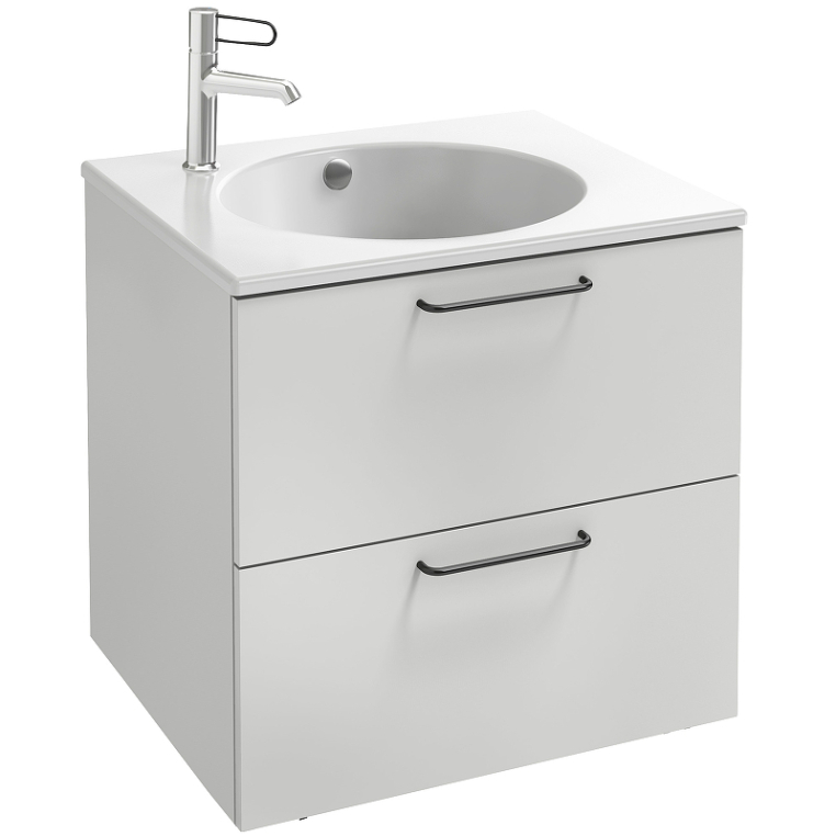 Тумба с раковиной Jacob Delafon Odeon Rive Gauche EB2520-R9-N18+EXBA112-Z-0 белый