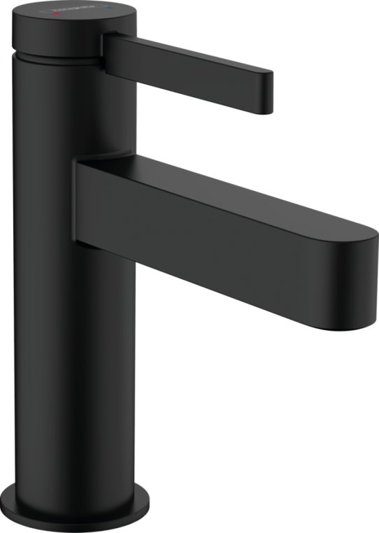Смеситель для раковины Hansgrohe Finoris с донным клапаном Push-Open 76010670 черный матовый