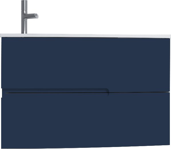 Тумба с раковиной Jacob Delafon Nona 80 L глянцевый темно-синий (EB1888RU-G98+EB1880RU-00)