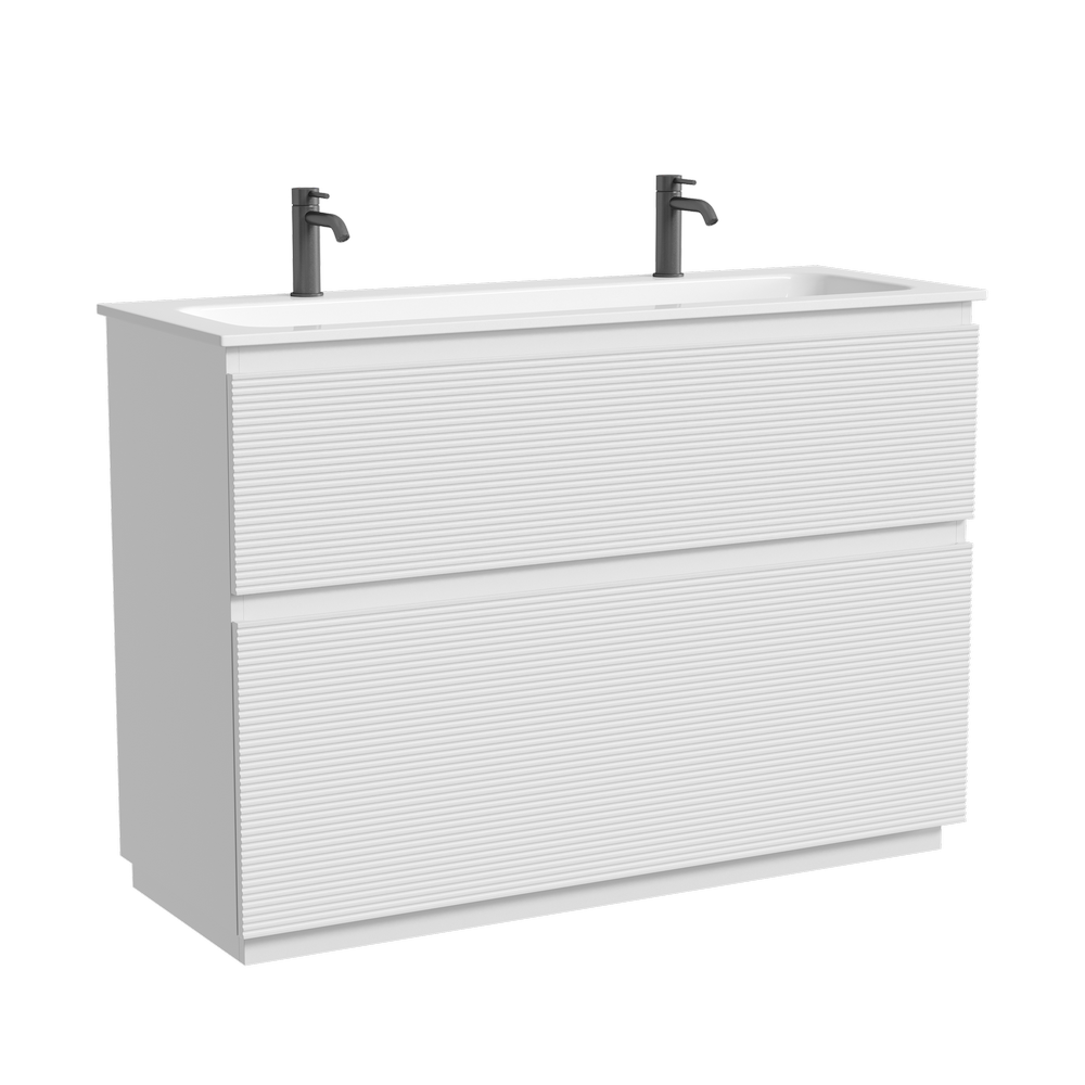 Тумба напольная SANCOS Folk Floor 1190х445х850, c двумя ящиками оснащенными доводчиками, Bianco, арт.FL120FW