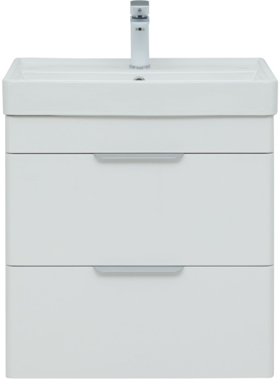 Тумба под раковину Aquanet Ирис new 60 белый глянец (2 ящика) 00310144