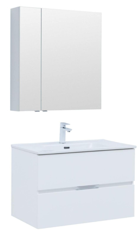 Мебель для ванной Aquanet Алвита New 80 2 ящика, белый матовый 00274206