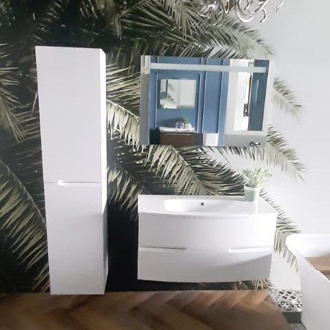 Комплект мебели Jacob Delafon Nona 100 глянцевый белый (EB1889RU-G1C+EB1881RU-00+EB1416-NF)