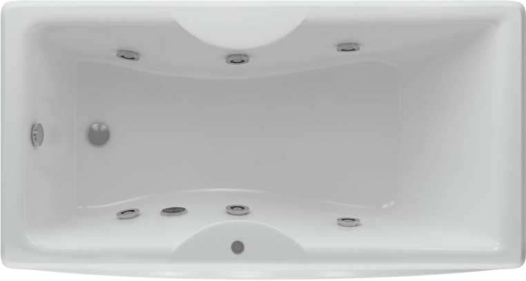 Акриловая ванна Aquatek Феникс 180х85 FEN180-0000006 с гидромассажем Standard (пневмоуправление)