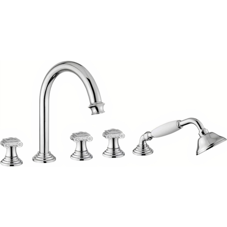 Смеситель на борт ванны с ручным душем Cezares Aphrodite APHRODITE-BVD-01-Sw хром