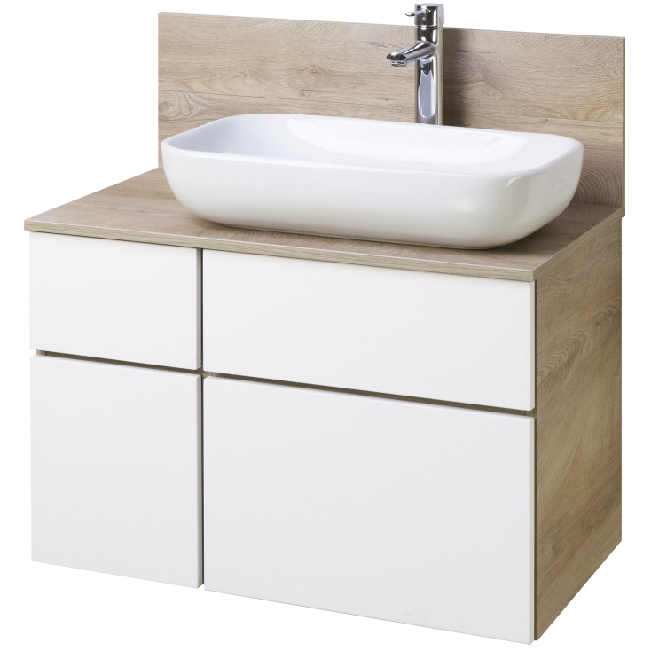 Тумба с раковиной Aquaton Мишель 80 1A2445K0MIX40 дуб эндгрейн