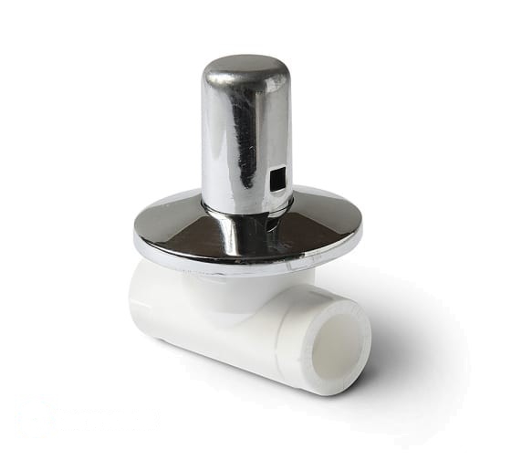 Pro Aqua PP-R Клапан (вентиль) трилистник 20 с хромированной рукояткой белый (PA43508)
