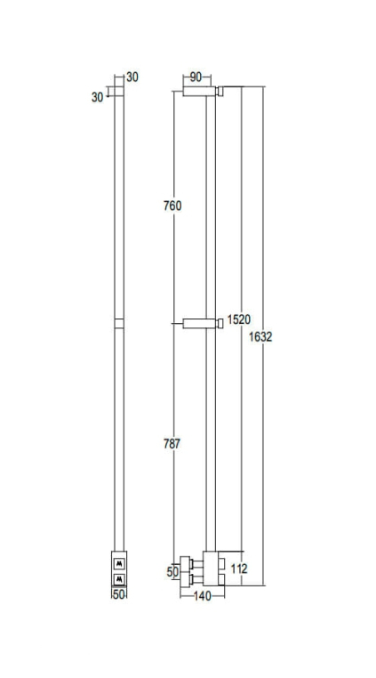 Полотенцесушитель водяной Margaroli Arcobaleno 5x163 716CR-1650 хром